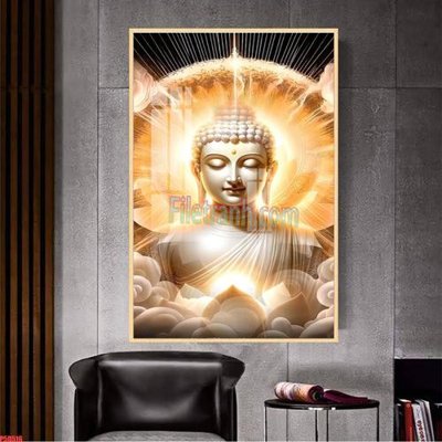 File tranh in tráng gương File tranh phật giáo 5D P5D516 (siêu nét)