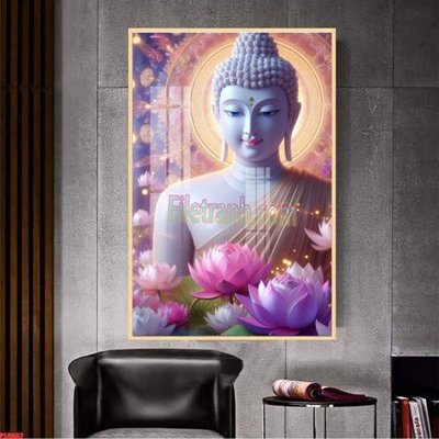 File in trần File tranh phật giáo 5D P5D662 (bản gốc) đại dương