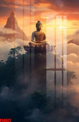 File PSD File tranh phật giáo 5D P5D827 (gốc) tách lớp chi tiết