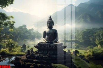 File in trần File tranh phật giáo 5D P5D958 (bản gốc 3D) sống động