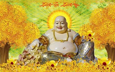 File tranh gốc PSD File phật giáo thần tài P671 còn nguyên layer