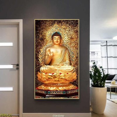 File tranh File phật giáo thần tài P699 (ảnh gốc) in trần xuyên sáng