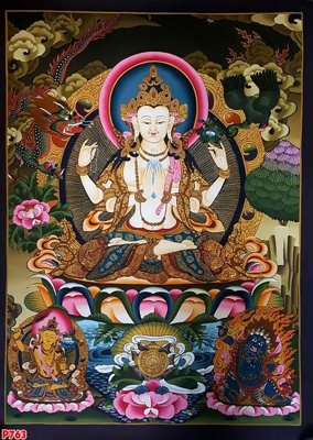 File PSD File tranh phật P763 (bản gốc) cho nhà in