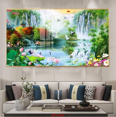 File gốc File tranh phong cảnh thiên nhiên PC1400 (in mica) làm quà tặng