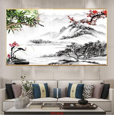 File tranh File tranh phong cảnh thiên nhiên PC1404 (bản gốc) in lụa dán tường