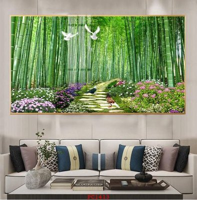 File tranh in tráng gương File tranh phong cảnh thiên nhiên PC1413 (siêu nét)