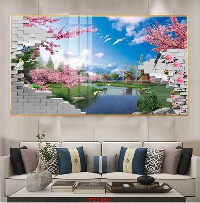 File gốc File tranh phong cảnh thiên nhiên PC1461 (cho in ấn) độc quyền