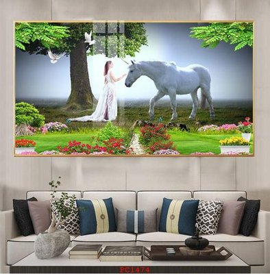 File in trần File tranh phong cảnh thiên nhiên PC1474 (bản gốc) bầu trời