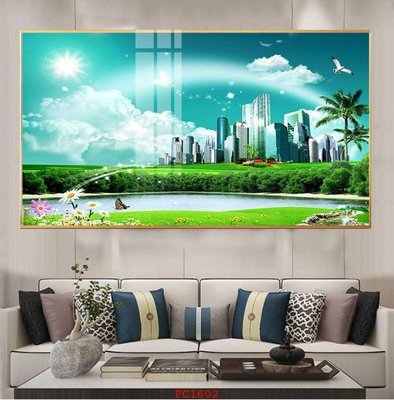 File tranh File tranh phong cảnh thiên nhiên PC1602 (file gốc) chủ đề phong thủy