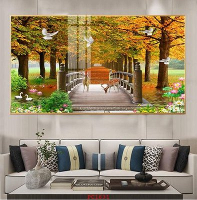 File in trần File tranh phong cảnh thiên nhiên PC1631 (bản gốc) mây trời