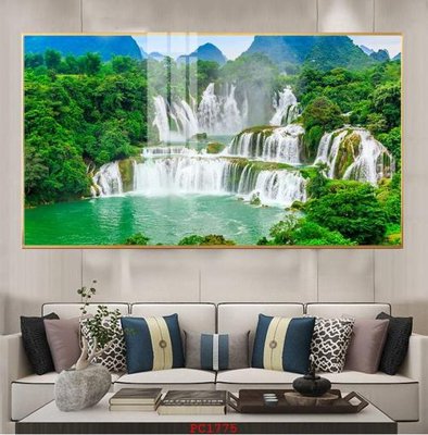 File gốc File tranh phong cảnh thiên nhiên PC1775 (in lụa) trang trí tường