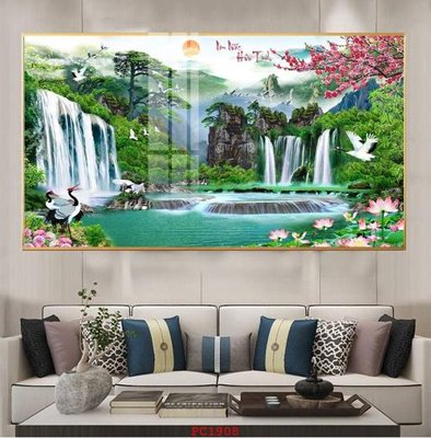 File PSD File tranh phong cảnh thiên nhiên PC1908 (gốc) cho designer