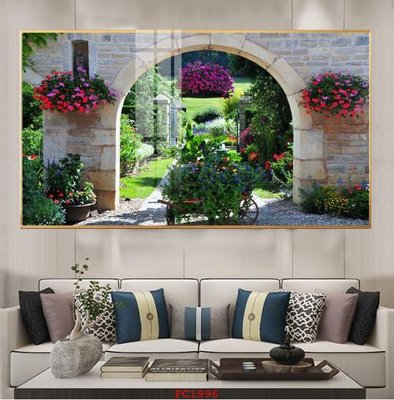 File in trần File tranh phong cảnh thiên nhiên PC1996 (file gốc) hoa văn 3D