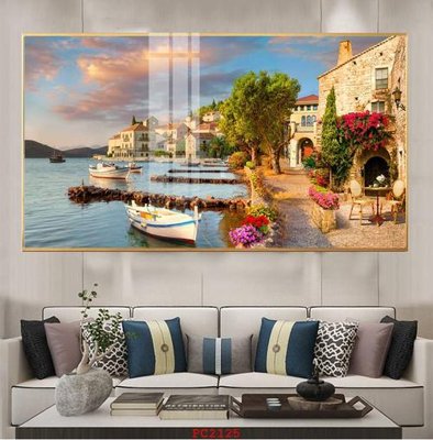 File tranh in trần 3D File tranh phong cảnh thiên nhiên PC2125 (ảnh gốc)