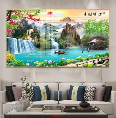 File tranh File tranh phong cảnh thiên nhiên PC2223 (file gốc) chủ đề phong thủy