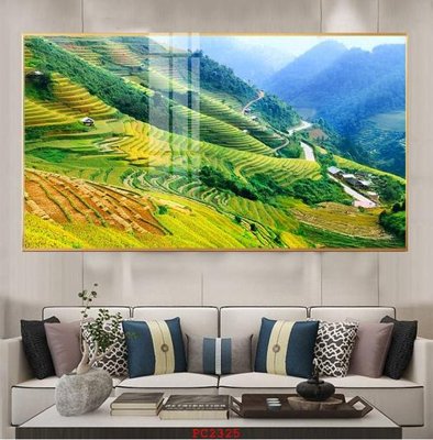 File gốc File tranh phong cảnh thiên nhiên PC2325 (in lụa) chi tiết cao