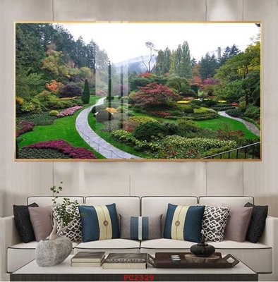 Download file gốc File tranh phong cảnh thiên nhiên PC2329 (in lụa) hoa lá