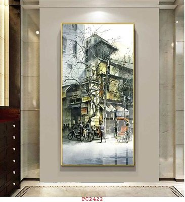 File PSD File tranh phong cảnh thiên nhiên PC2422 (gốc) tách lớp chi tiết