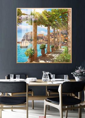 File tranh in trần 3D File tranh phong cảnh thiên nhiên PC2590 (ảnh gốc)