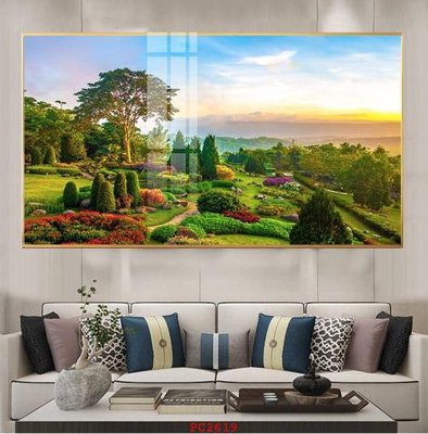 File gốc File tranh phong cảnh thiên nhiên PC2619 (in lụa) tranh mã đáo