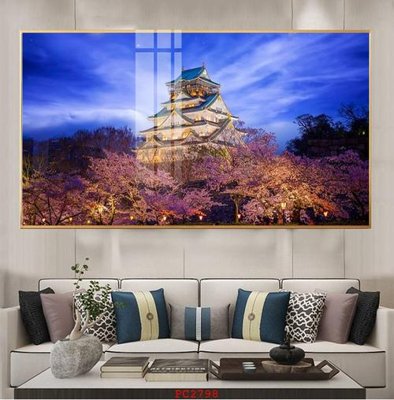 File PSD File tranh phong cảnh thiên nhiên PC2798 (gốc) tách lớp chi tiết