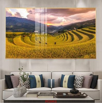 File in mica File tranh phong cảnh thiên nhiên PC2962 (bản gốc) làm vách ngăn