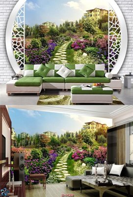 Tải file gốc in lụa File gốc phong cảnh PC320 siêu nét