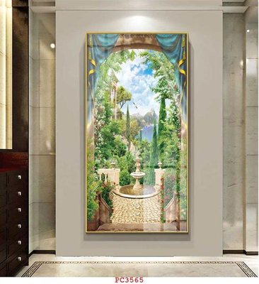 File gốc File tranh phong cảnh thiên nhiên PC3565 (in tráng gương) sang trọng