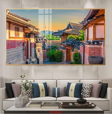 File tranh gốc in trần nhà File tranh phong cảnh thiên nhiên PC3820 3D