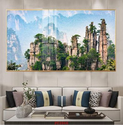 File gốc File tranh phong cảnh thiên nhiên PC3966 (in mica) làm bảng hiệu