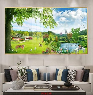 Download file gốc File tranh phong cảnh thiên nhiên PC4035 (in mica) trang trí