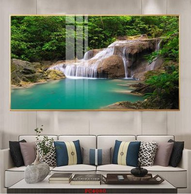 File tranh gốc in trần nhà File tranh phong cảnh thiên nhiên PC4080 3D