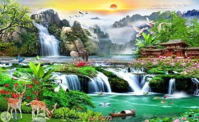 File in mica File gốc phong cảnh PC773 (bản gốc) làm vách ngăn