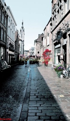 File gốc File tranh phong cảnh thiên nhiên PCN1096 (in tráng gương) ốp tường