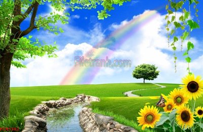 File in trần File tranh phong cảnh thiên nhiên PCN1582 (bản gốc) trời sao