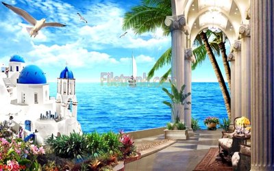 File gốc File tranh phong cảnh thiên nhiên PCN1596 (chuẩn màu) cho in offset