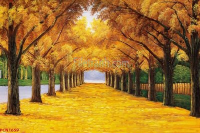 Download file gốc File tranh phong cảnh thiên nhiên PCN1659 (in lụa) tranh 3D