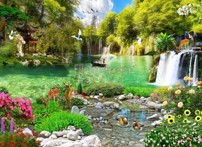 File tranh gốc File tranh phong cảnh thiên nhiên PCN187 chủ đề hiện đại