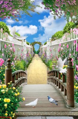 File gốc File tranh phong cảnh thiên nhiên PCN1900 (in tráng gương) hiện đại