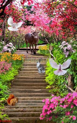 Tải file File tranh phong cảnh thiên nhiên PCN205 (gốc) chủ đề hoa sen