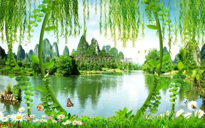 File gốc File tranh phong cảnh thiên nhiên PCN2112 (AI/EPS) cho in ấn