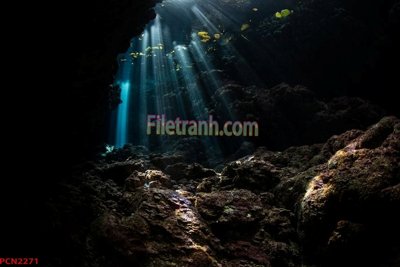 Hình ảnh file gốc in lụa File tranh phong cảnh thiên nhiên PCN2271