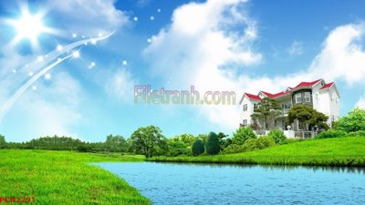 File in trần File tranh phong cảnh thiên nhiên PCN2291 (bản gốc) đại dương