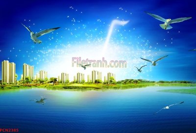 File gốc File tranh phong cảnh thiên nhiên PCN2385 (phong cách) tối giản