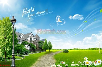 Download file gốc File tranh phong cảnh thiên nhiên PCN2401 (in mica) trang trí