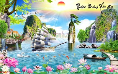 Mua file gốc File tranh phong cảnh thiên nhiên PCN3071 (PSD) tại Filetranh.com