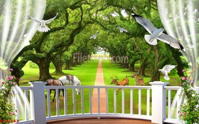 File gốc in tráng gương File tranh phong cảnh thiên nhiên PCN342 chi tiết