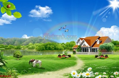 File gốc in ấn File tranh phong cảnh thiên nhiên PCN437 chuẩn màu CMYK