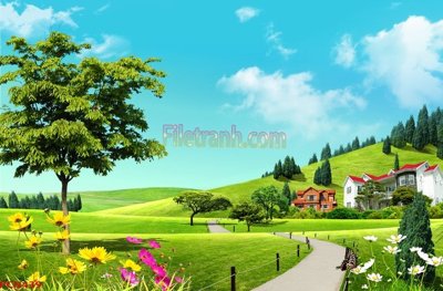 File tranh File tranh phong cảnh thiên nhiên PCN439 (gốc) chủ đề thiên nhiên