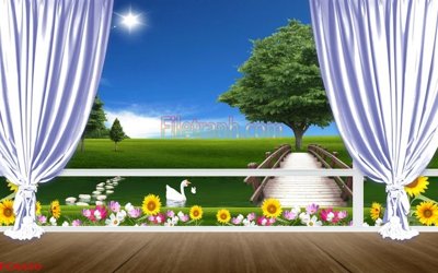 Download file tranh PSD File tranh phong cảnh thiên nhiên PCN450 để chỉnh sửa